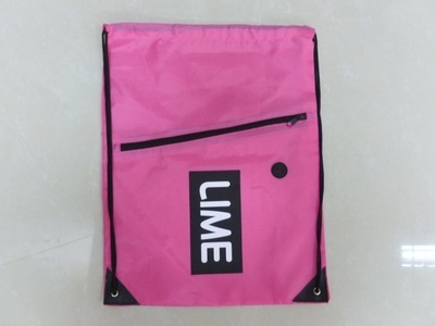 供应便携式各色涤纶210D拉链外袋双肩背包束口袋，支持定制logo——东莞市企石致其手袋厂